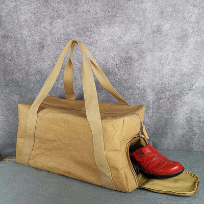 Εξαιρετικές βαλίτσες Kraft Paper Gym Brown Tote Baggage με αντοχή στην φθορά