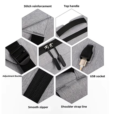 Προσαρμοσμένο LOGO Λάπτοπ Mockpack για άνδρες Business bag a dos Waterproof Oxford mochilas Σχολικό Mockpack με USB