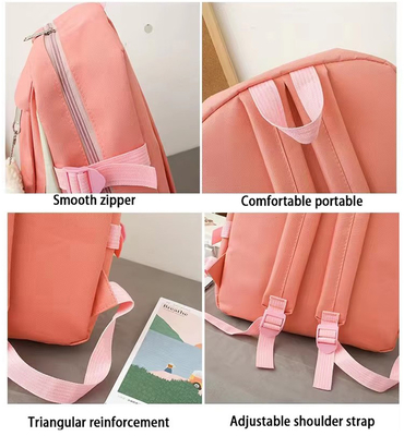 Χονδρικό Cute 4pcs/Set Πρωτοβάθμια σχολική τσάντα Κορίτσια Harajuku Kawaii Φοιτητική τσάντα βιβλίων Εφηβική τσάντα Μεγάλης χωρητικότητας Φοιτητική Ρουκσάκ Κορίτσια σχολική τσάντα σετ